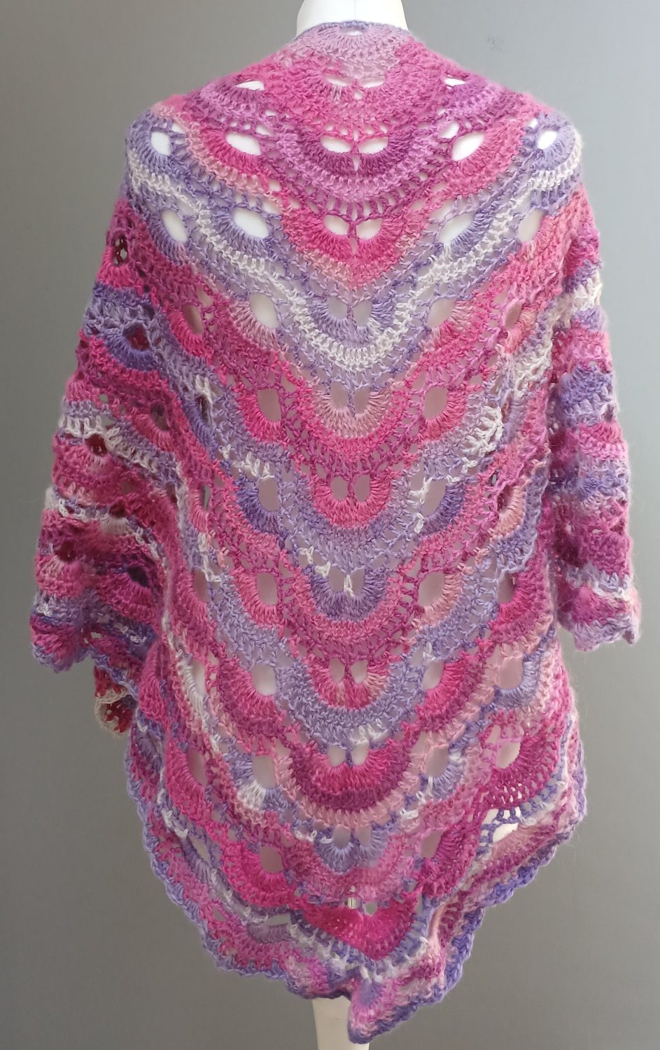 20250708_163302 Crochet Angora-style Triangle Shawl/Scarf 1