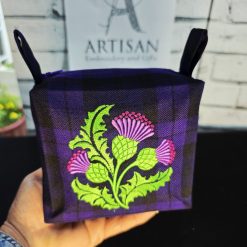 Embroidered  tartan travel porch