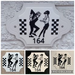 SKA 3D Rude Boy Beat Girl House Sign Plaque 2