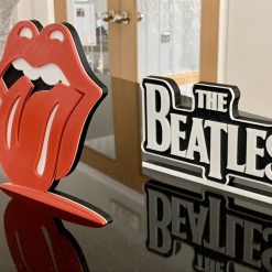 3D Rolling Stones Rock Wall / Shelf / Desk Display Decoration Dad Man Cave Gift 3 3D Rolling Stones Rock Wall / Shelf / Desk Display Decoration Dad Man Cave Gift 3