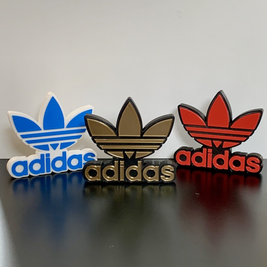 Adidas Sports badge GOLD emblem 3D Wall / Shelf / Desk Decorative biker gift Adidas Sports badge GOLD emblem 3D Wall / Shelf / Desk Decorative biker gift