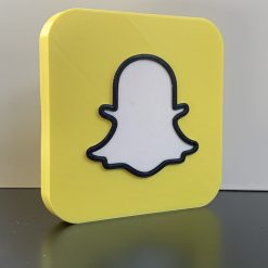 3D Snapchat Icon App Logo Plaque Decorative Wall Shelf Desk Man Cave Gift