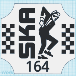 Personalised SKA 3D Rudeboy House Door Sign Plaque With Number / Name 9