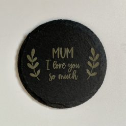 Best Mom Mum Mother Engraved Slate Mat 4 Coasters Mothers Day Birthday Gifts 3