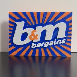 3D B&M BandM Bargains Logo Plaque Ideal Autistic Autism ADHD Sensory Gift