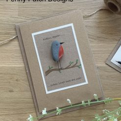Handmade pebble Robin Sympathy Card. ‘Robins appear when loved ones are near’, cream or brown cards. Free postage. Recycled. 3 Handmade pebble Robin Sympathy Card. ‘Robins appear when loved ones are near’, cream or brown cards. Free postage. Recycled. 3
