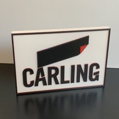 3D Carling Black Label beer lager Emblem Logo Plaque Ideal Autistic Autism ADHD Sensory Gift 3