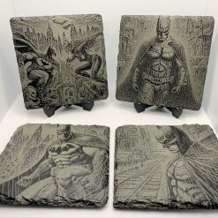 Unique Super Heroes Batman Slate Mat Engraved 4 Coasters & Stand Man Cave Gifts 1 Unique Super Heroes Batman Slate Mat Engraved 4 Coasters & Stand Man Cave Gifts 1