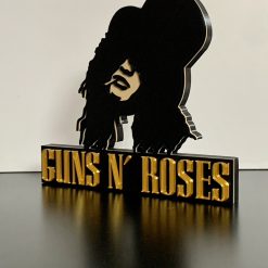 3D GNR Guns N Roses Slash Classic Metal Decorative Wall Shelf Desk ManCave Gift 3