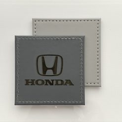 Single Car HONDA Custom Engraved Leatherette Coaster Grey. Man Cave Gift