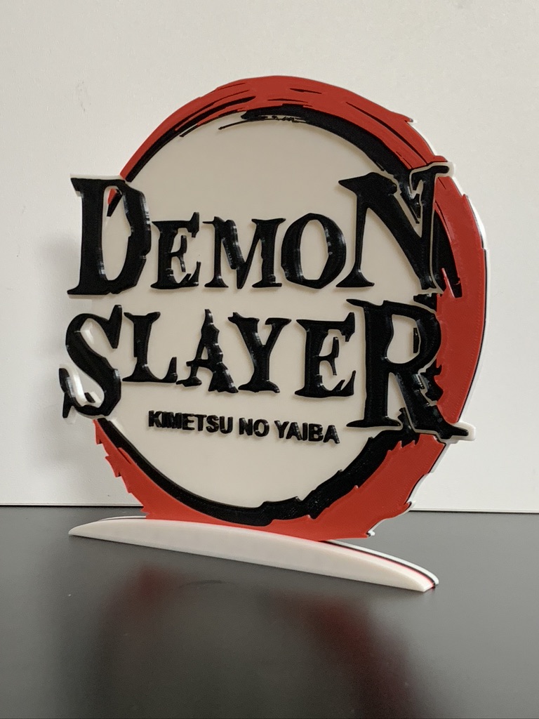 Demon Slayer Logo Wall Shelf Desk Standing Decorative Plaque Gift Demon Slayer Logo Wall Shelf Desk Standing Decorative Plaque Gift