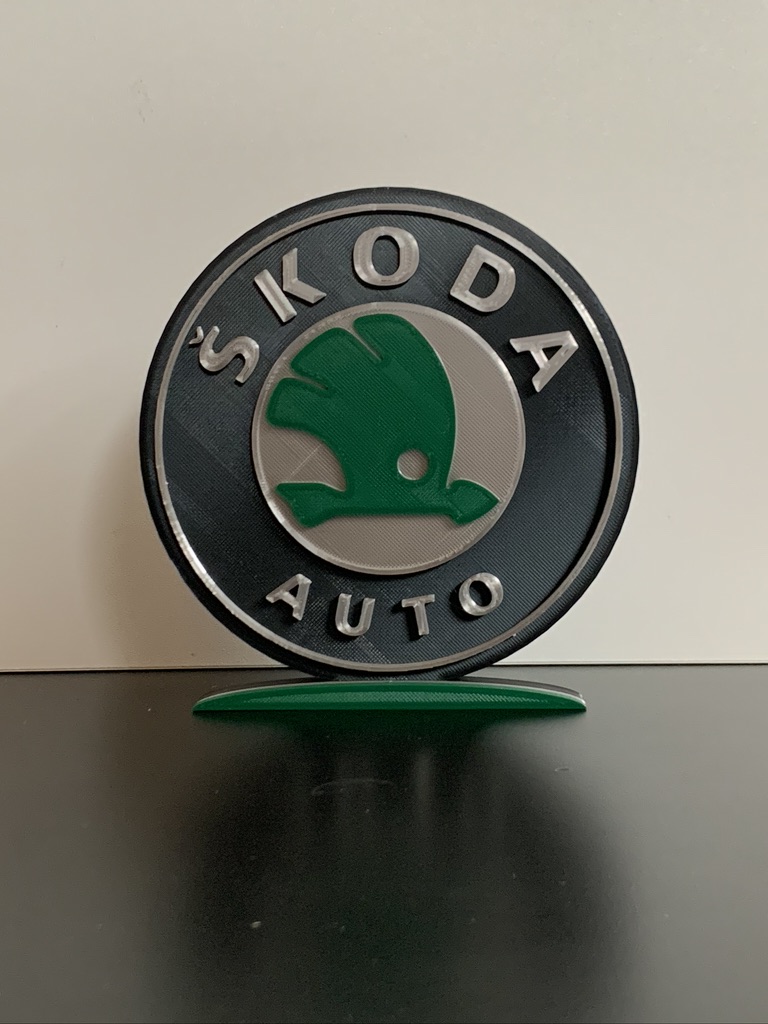 3D Car Skoda Logo Plaque Ideal Autistic Autism ADHD Sensory Gift 3D Car Skoda Logo Plaque Ideal Autistic Autism ADHD Sensory Gift