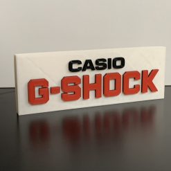 Casio G-Shock Style Logo Gift Decorative Desk Shelf Standing Plaque 3d Printed