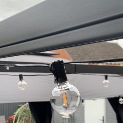 25mm Pergola Lighting Clips x6 in Grey 5