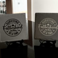 Special Dad Father Papa Individual Engraved Slate or Leatherette Mat Coasters (50 Designs Available) Fathers Day Birthday Gifts 4