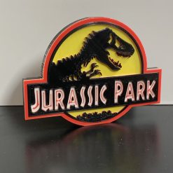 Jurassic Park Style Movie Logo Wall Shelf Desk Decorative Plaque Gift