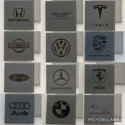 Single Car FORD Custom Engraved Leatherette Coaster Grey. Man Cave Gift 2