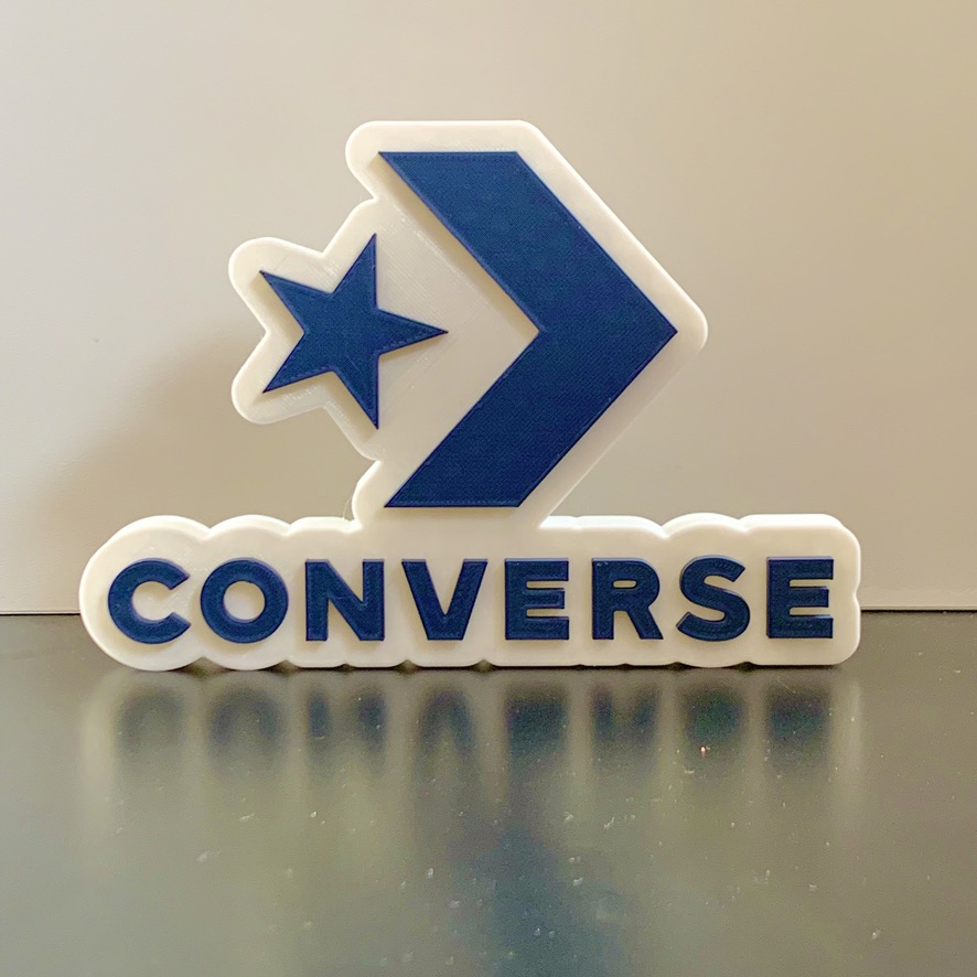 3D Converse Logo Plaque Wall / Shelf / Desk Display Decorative Dad Man Cave Gift 3D Converse Logo Plaque Wall / Shelf / Desk Display Decorative Dad Man Cave Gift