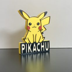 3D Pikachu Pokémon Gaming Logo Wall Shelf Desk Standing Decorative Console Gift 1