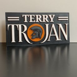 Personalised 3D SKA Any Name TROJAN Wall / Shelf Display. Gift Man Cave Birthday Christmas. Logo Wall Shelf Desk Decorative Plaque Gift
