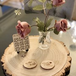 Personalised DOUBLE SIDED Engraved Natural Wood slice place names Party Favours Table Decorations (Pack of 10). Wedding Anniversary Birthday Gift (Copy)