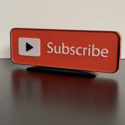 3D YouTube Subscribe Logo Plaque Ideal Autistic Autism ADHD Sensory Gift