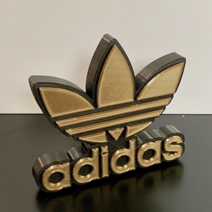 Adidas Sports badge GOLD emblem 3D Wall / Shelf / Desk Decorative biker gift Adidas Sports badge GOLD emblem 3D Wall / Shelf / Desk Decorative biker gift