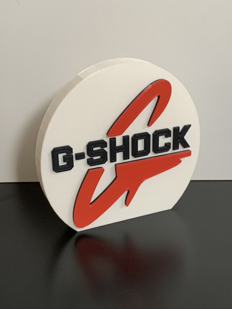 Casio G-Shock Style Logo Gift Decorative Desk Shelf Standing Plaque 3d Printed Casio G-Shock Style Logo Gift Decorative Desk Shelf Standing Plaque 3d Printed