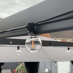 25mm Pergola Lighting Clips x6 in Grey 7