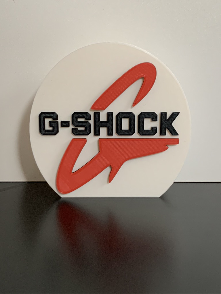 Casio G-Shock Style Logo Gift Decorative Desk Shelf Standing Plaque 3d Printed Casio G-Shock Style Logo Gift Decorative Desk Shelf Standing Plaque 3d Printed
