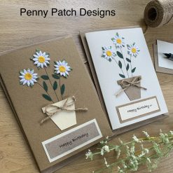 Daisy Flower Pot Handmade Birthday Card or for any occasion, personalised for free and free postage. Brown or Cream card. Recyclable. 2 Daisy Flower Pot Handmade Birthday Card or for any occasion, personalised for free and free postage. Brown or Cream card. Recyclable. 2