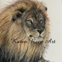 Barry the Lion print A3 signed by Artist Karen Reep