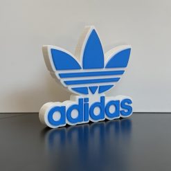 Adidas Sports badge BLUE emblem 3D Wall / Shelf / Desk Decorative biker gift