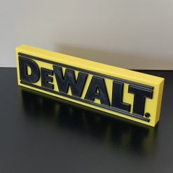 3D Dewalt Logo Plaque Ideal Autistic Autism ADHD Sensory Gift