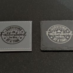 Special Dad Father Papa Individual Engraved Slate or Leatherette Mat Coasters (50 Designs Available) Fathers Day Birthday Gifts 3