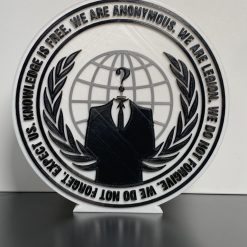 We Are Anonymous logo Style plaque Ideal man cave birthday Christmas Gift
