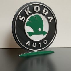 Skoda Car Logo - Wall / Shelf / Desk Display Self Standing Plaque Decoration.