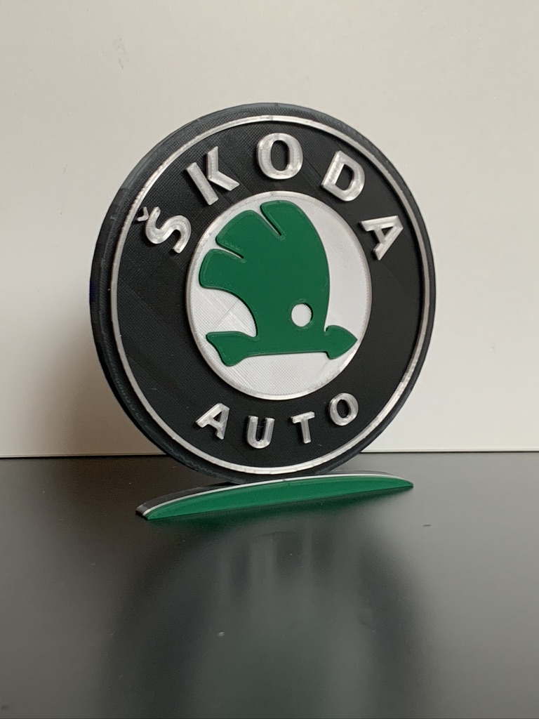 3D Car Skoda Logo Plaque Ideal Autistic Autism ADHD Sensory Gift 3D Car Skoda Logo Plaque Ideal Autistic Autism ADHD Sensory Gift