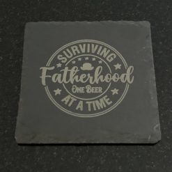 Special Dad Father Papa Individual Engraved Slate or Leatherette Mat Coasters (50 Designs Available) Fathers Day Birthday Gifts 1
