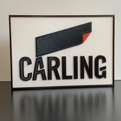 3D Carling Black Label beer lager Emblem Logo Plaque Ideal Autistic Autism ADHD Sensory Gift