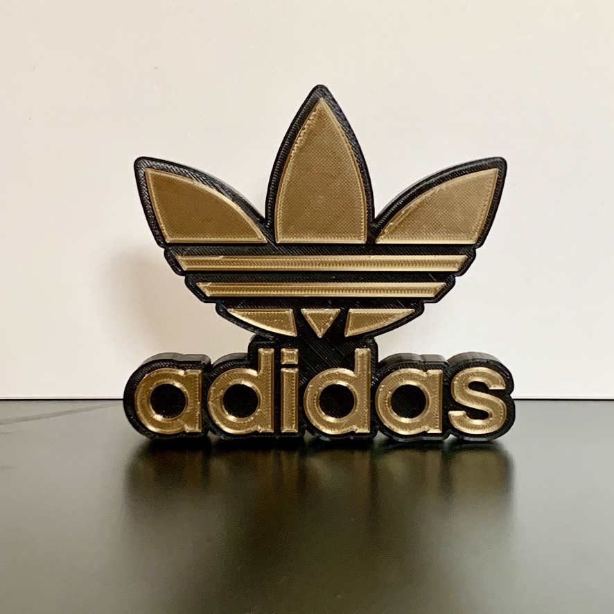 Adidas Sports badge GOLD emblem 3D Wall / Shelf / Desk Decorative biker gift Adidas Sports badge GOLD emblem 3D Wall / Shelf / Desk Decorative biker gift