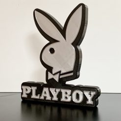 3D Playboy Bunny Emblem Logo Plaque Pink Ideal Autistic Autism ADHD Sensory Gift Silver 2 3D Playboy Bunny Emblem Logo Plaque Pink Ideal Autistic Autism ADHD Sensory Gift Silver 2