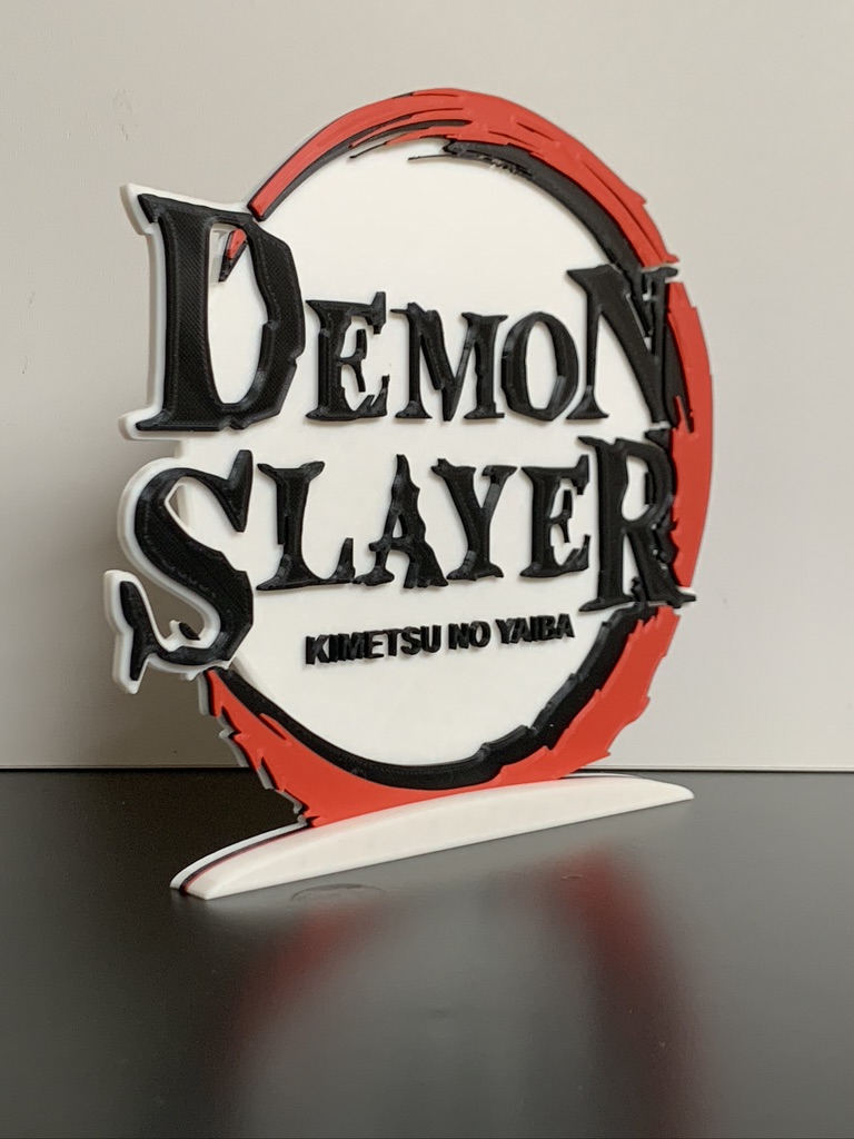 Demon Slayer Logo Wall Shelf Desk Standing Decorative Plaque Gift Demon Slayer Logo Wall Shelf Desk Standing Decorative Plaque Gift