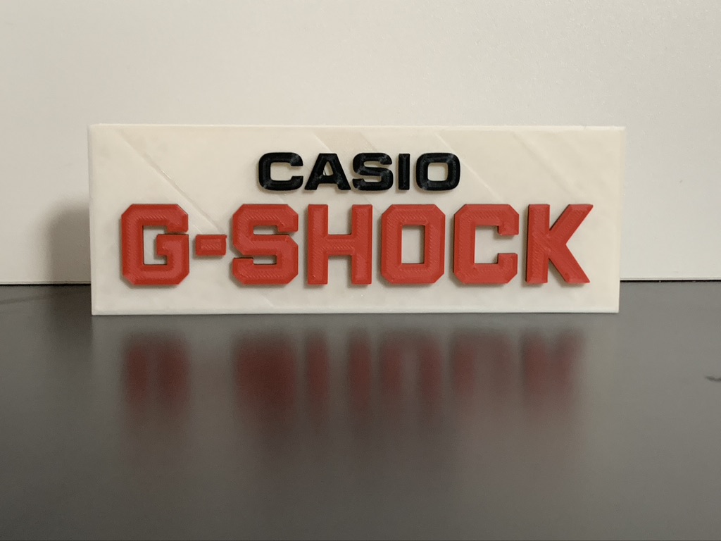 Casio G-Shock Style Logo Gift Decorative Desk Shelf Standing Plaque 3d Printed Casio G-Shock Style Logo Gift Decorative Desk Shelf Standing Plaque 3d Printed