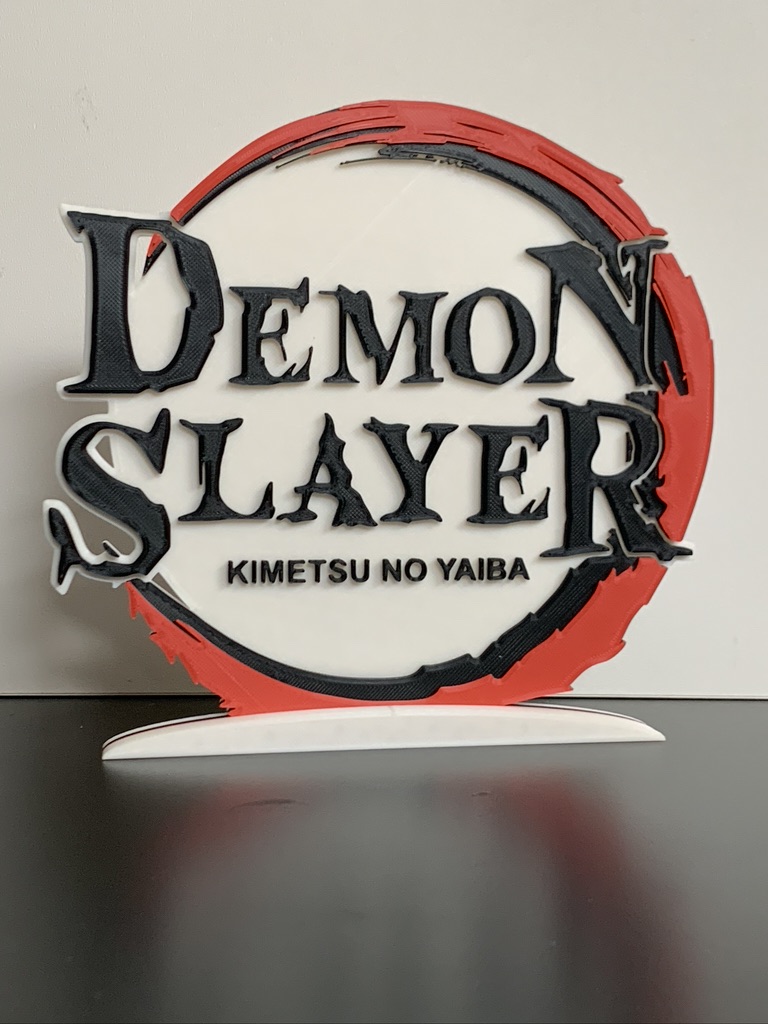 Demon Slayer Logo Wall Shelf Desk Standing Decorative Plaque Gift Demon Slayer Logo Wall Shelf Desk Standing Decorative Plaque Gift