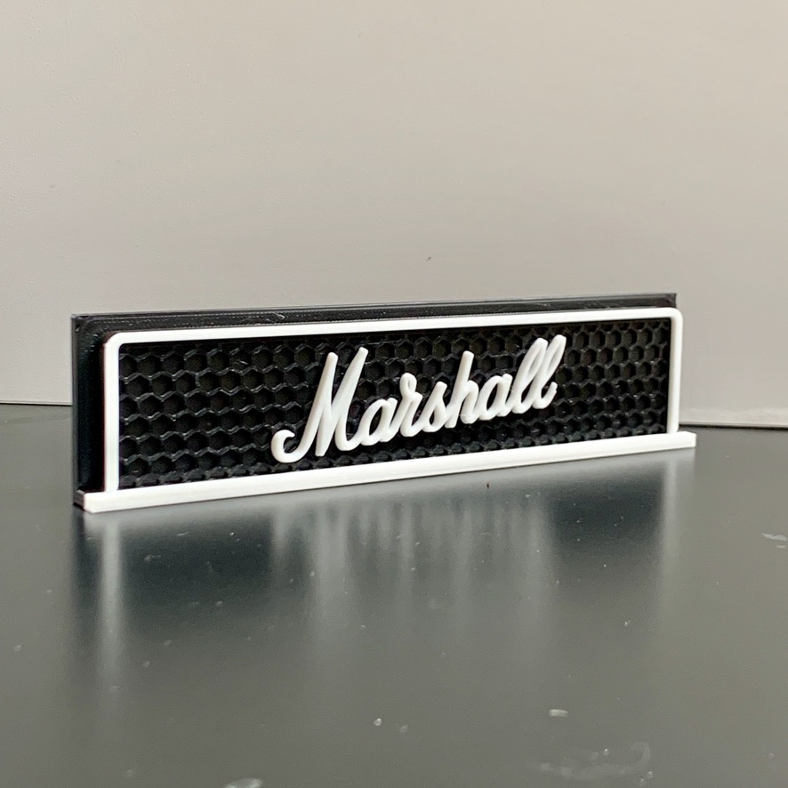 3D Marshall Guitar Amplifier - Wall / Shelf / Desk Display Self Standing Decorative Man Gift 3D Marshall Guitar Amplifier - Wall / Shelf / Desk Display Self Standing Decorative Man Gift