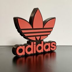Adidas Sports badge RED emblem 3D Wall / Shelf / Desk Decorative biker gift