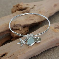 Silver sea Glass Starfish Love Banglè