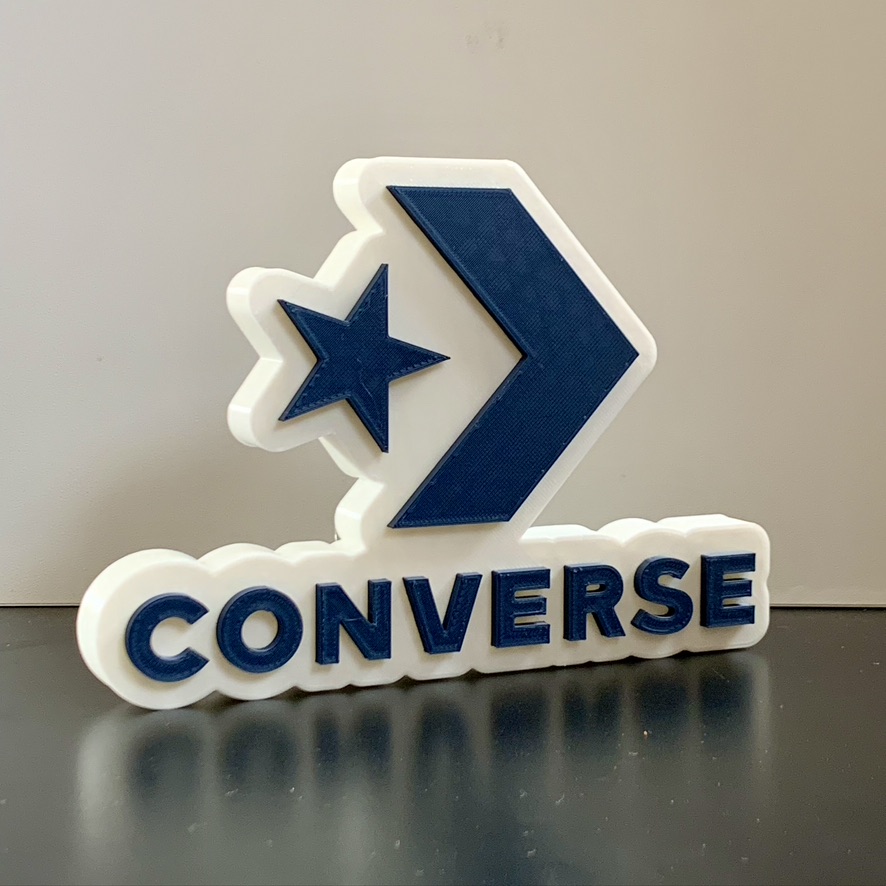 3D Converse Logo Plaque Wall / Shelf / Desk Display Decorative Dad Man Cave Gift 3D Converse Logo Plaque Wall / Shelf / Desk Display Decorative Dad Man Cave Gift