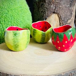 handmade ceramic little fruit style pinch pots
